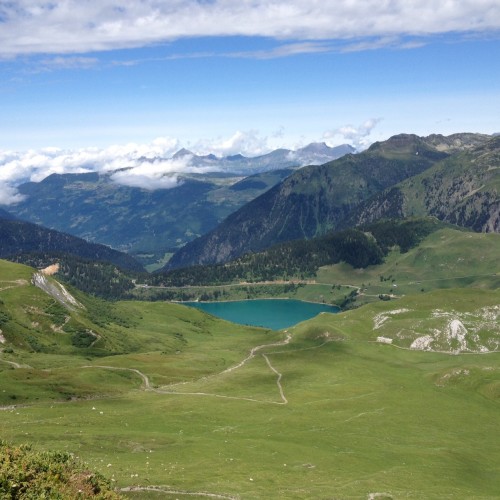 Vy over lac de Roselend